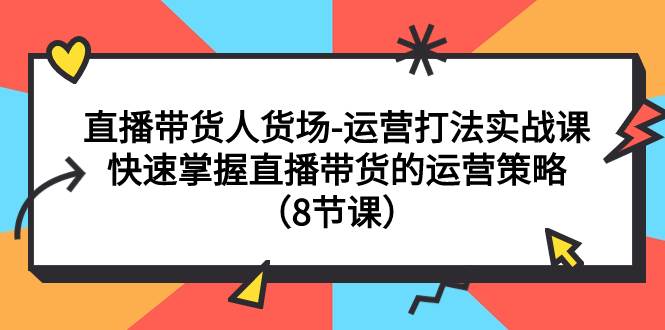 直播带货人货场-运营打法实战课：快速掌握直播带货的运营策略（8节课）-思维屋-分享无限项目创意