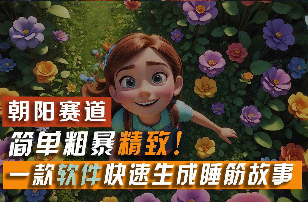 利用一款软件5分钟一条爆款睡前故事,简单粗暴精致!小白月入2w+-思维屋-分享无限项目创意