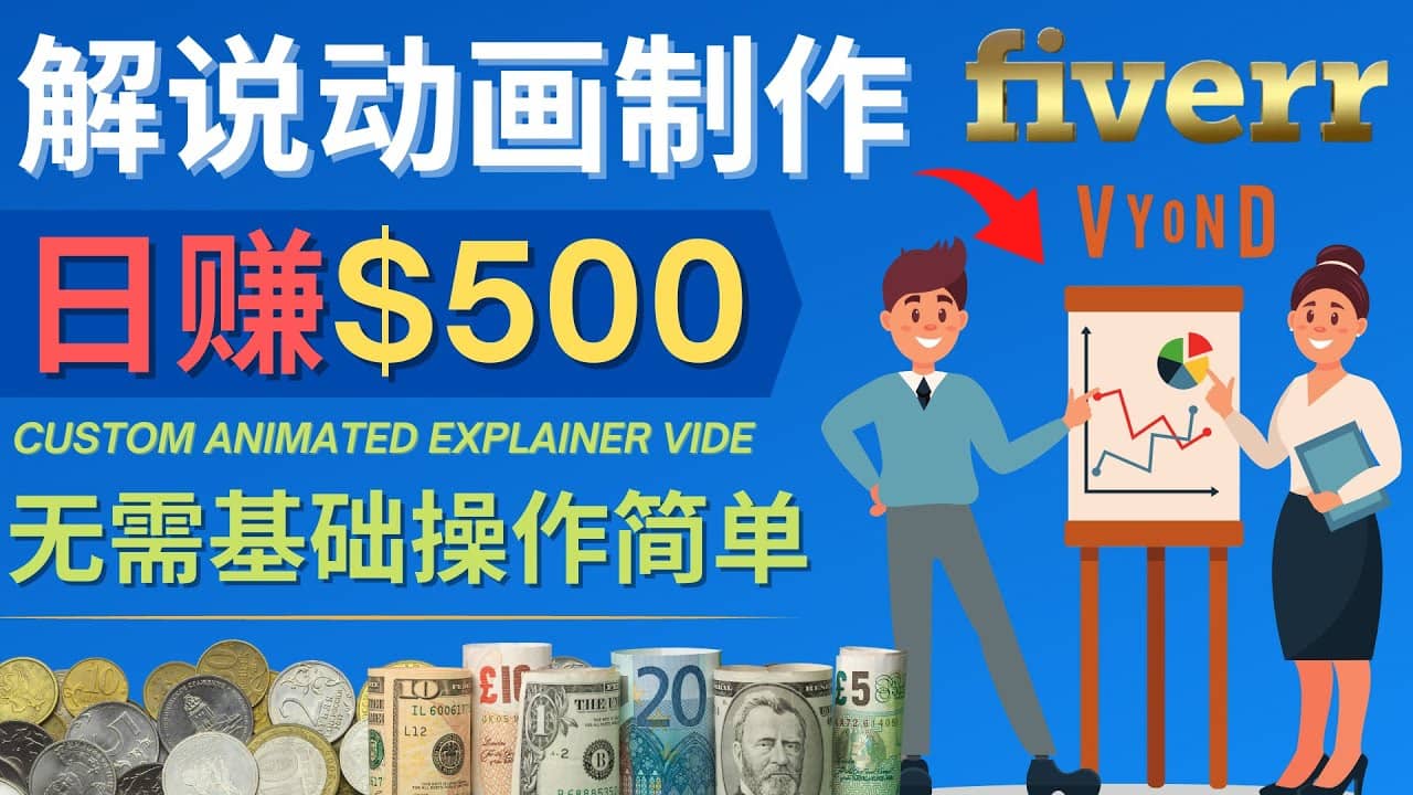 制作解说类动画视频（Animated Explainer）日赚500美元以上 - 0基础可操作-思维屋-分享无限项目创意
