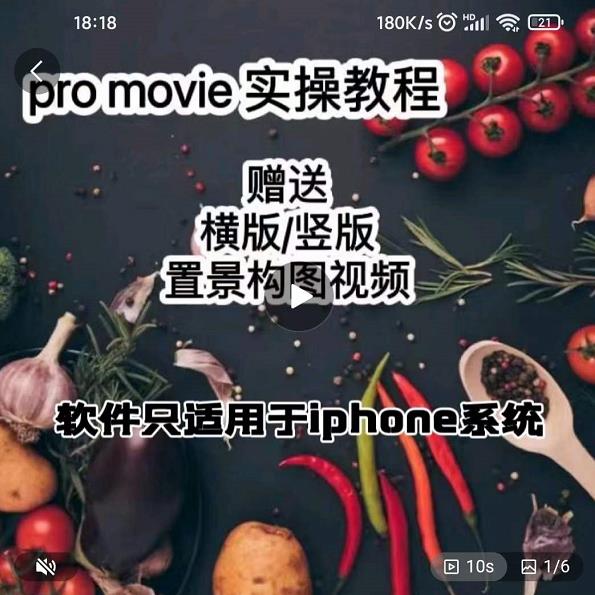 漆十二美食摄影，25​节promovie实操高手课节-思维屋-分享无限项目创意