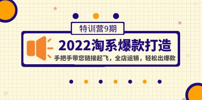2022淘系爆款打造特训营9期：手把手带您链接起飞，全店运销，轻松出爆款-思维屋-分享无限项目创意