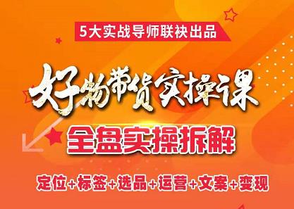 抖音好物带货实操课，全盘拆解抖音好物带货号全套流程打法-思维屋-分享无限项目创意