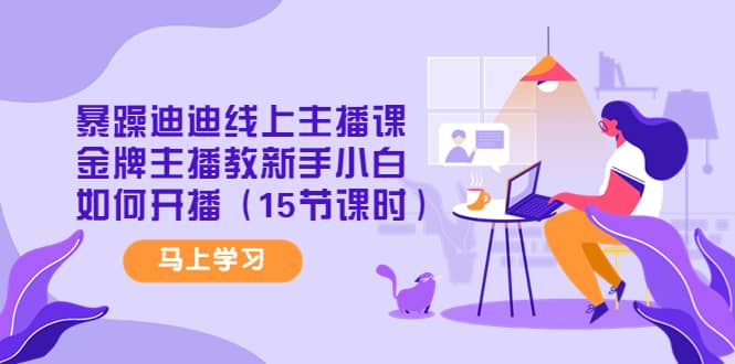 暴躁迪迪线上主播课，金牌主播教新手小白如何开播（15节课时）-思维屋-分享无限项目创意