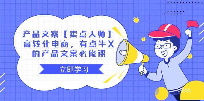 产品文案【卖点大师】高转化电商，有点牛X的 产品文案必修课-思维屋-分享无限项目创意