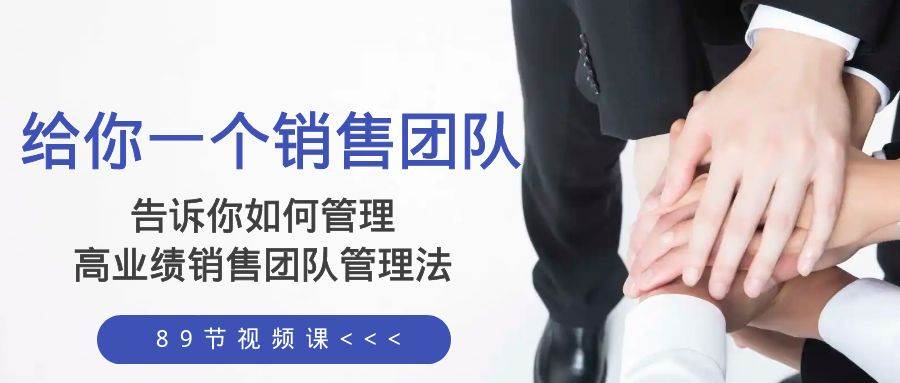 给你一个销售团队，告诉你如何管理，高业绩销售团队管理法（89节课）-思维屋-分享无限项目创意
