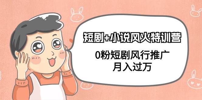 短剧+小说风火特训营，0粉短剧风行推广，月入过万（102节课）-思维屋-分享无限项目创意