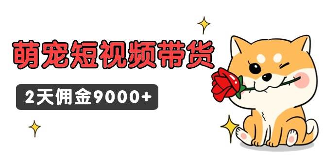 东哲日记·萌宠短视频带货，2天佣金9000+-思维屋-分享无限项目创意
