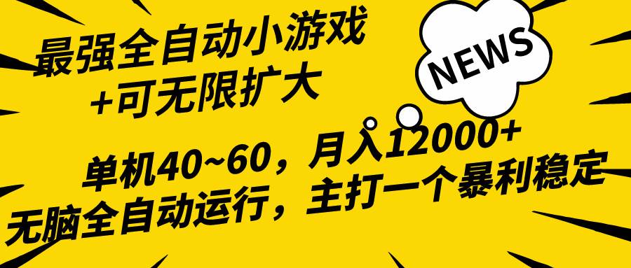 2024最新全网独家小游戏全自动，单机40~60,稳定躺赚，小白都能月入过万-思维屋-分享无限项目创意