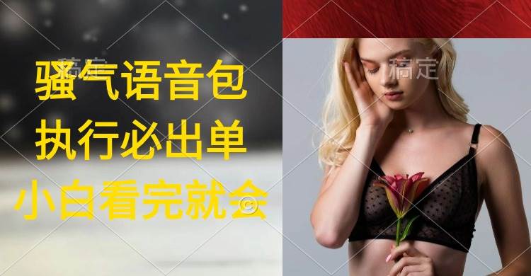 执行就出单，日入2000+，超火骚气语音包，小白看完课程就能马上实操-思维屋-分享无限项目创意