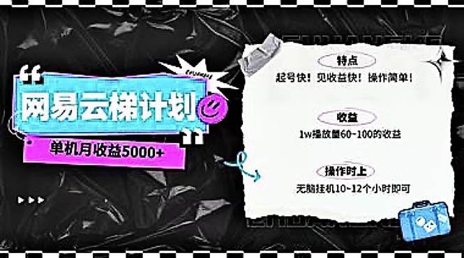 2024网易云云梯计划 单机日300+ 无脑月入5000+-思维屋-分享无限项目创意
