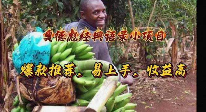 奥德彪经典语录小项目，爆款推荐，易上手，收益高-思维屋-分享无限项目创意