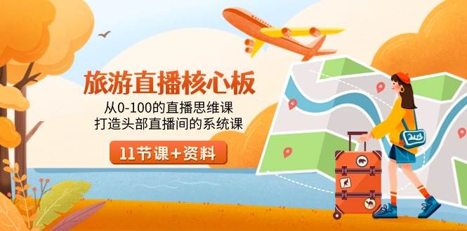 旅游-直播核心板，从0-100的直播思维课，打造头部直播间的系统课-思维屋-分享无限项目创意