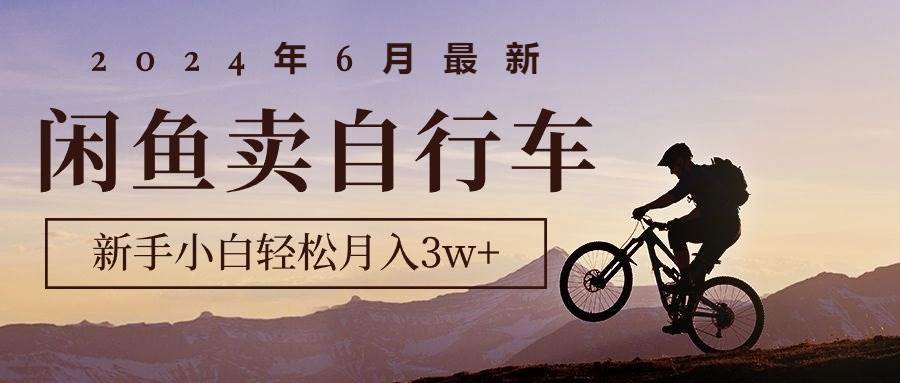 2024年6月最新闲鱼卖自行车，新手小白轻松月入3w+项目-思维屋-分享无限项目创意