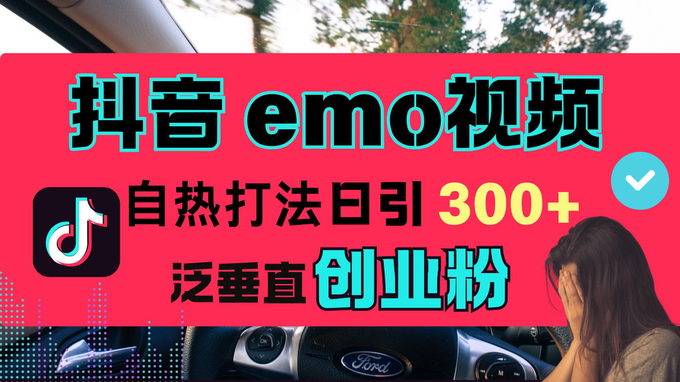 抖音“EMO视频”自热流打法,日引300+泛垂直创业粉-思维屋-分享无限项目创意