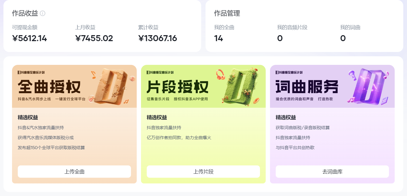 图片[1]-汽水音乐人计划自撸玩法保底月入4000+-思维屋-分享无限项目创意
