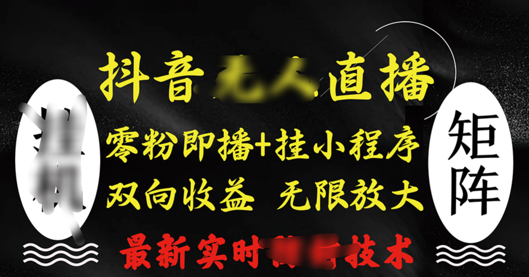 抖音无人直播最新独家玩法,小雪花+撸音浪双向收益,可矩阵放大-思维屋-分享无限项目创意