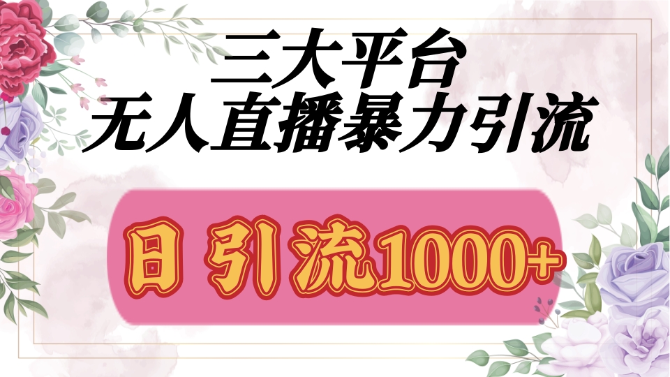 抖音，快手，视频号全平台通用，无人直播引流法，利用图片,模板,整套话术挂机全天支持矩阵操作，无限设备多开，超暴力引流，1000+高质量精准创业粉-思维屋-分享无限项目创意