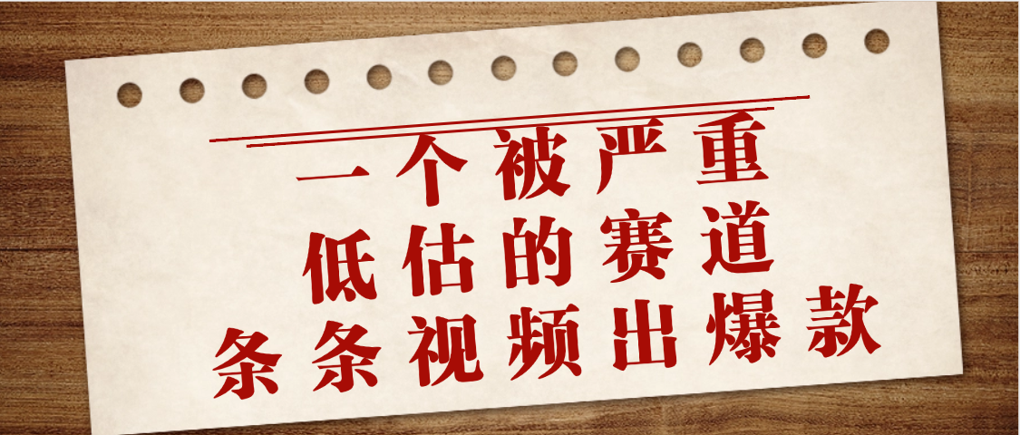 一个被严重低估的赛道，条条视频出爆款，一个月变现3万+-思维屋-分享无限项目创意