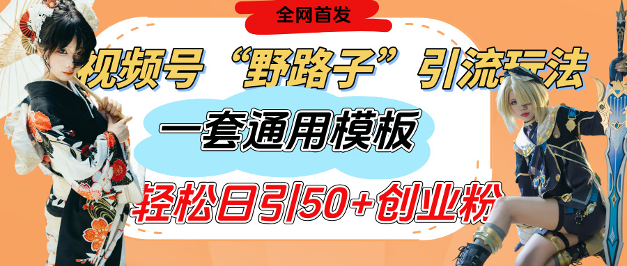 视频号“野路子”玩法，评论区疯狂截流，一套模板单日单号引流50+创业粉-思维屋-分享无限项目创意