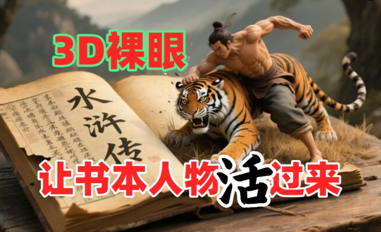 书本人物裸眼3D视频，一条视频收益过千，保姆级教程-思维屋-分享无限项目创意