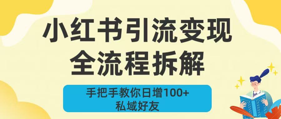 新手必看！小红书引流变现全流程拆解，手把手教你日增100+私域好友-思维屋-分享无限项目创意