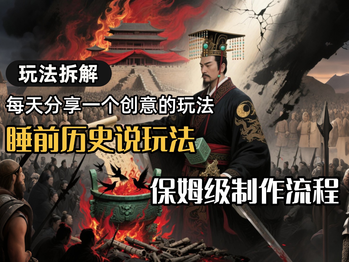 13条作品涨粉24.5万，全流程拆解睡前历史说，保姆级教程-思维屋-分享无限项目创意